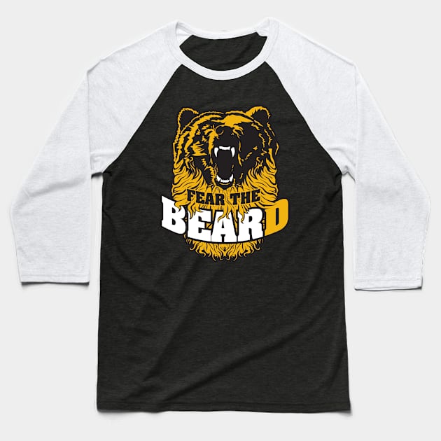 BEAR BEARD Baseball T-Shirt by stayfrostybro